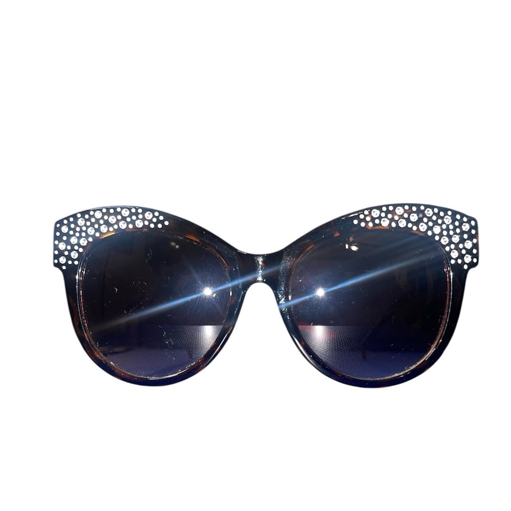Black Crystal Embellished Sunglasses Elegant #2